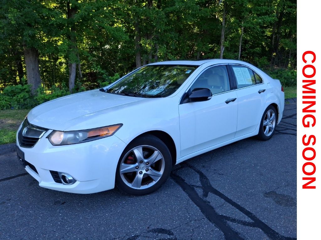 White 2014 Acura TSX Sedan Front-Wheel Drive 5-Speed Automatic