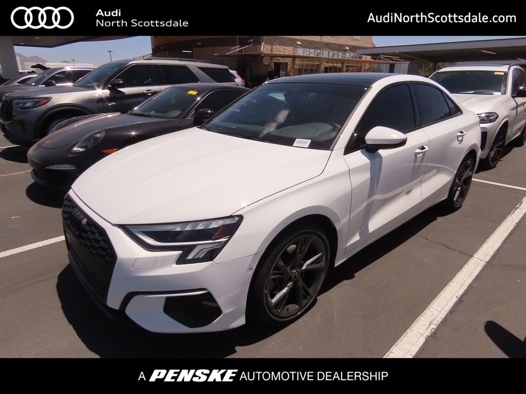 Ibis White 2024 Audi A3 40 TFSI Premium FWD Sedan Front-Wheel Drive 7-Speed Automatic