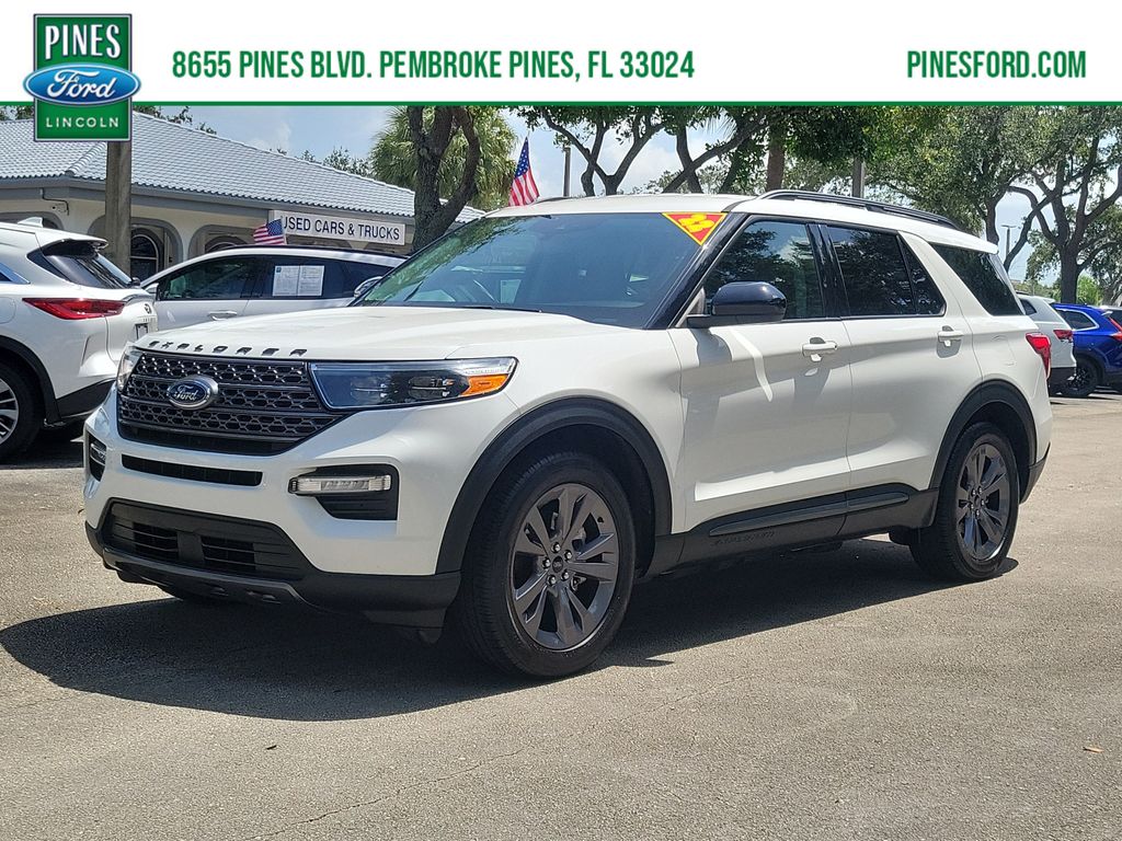 White Metallic 2022 Ford Explorer SUV / Crossover Rear-Wheel Drive Automatic