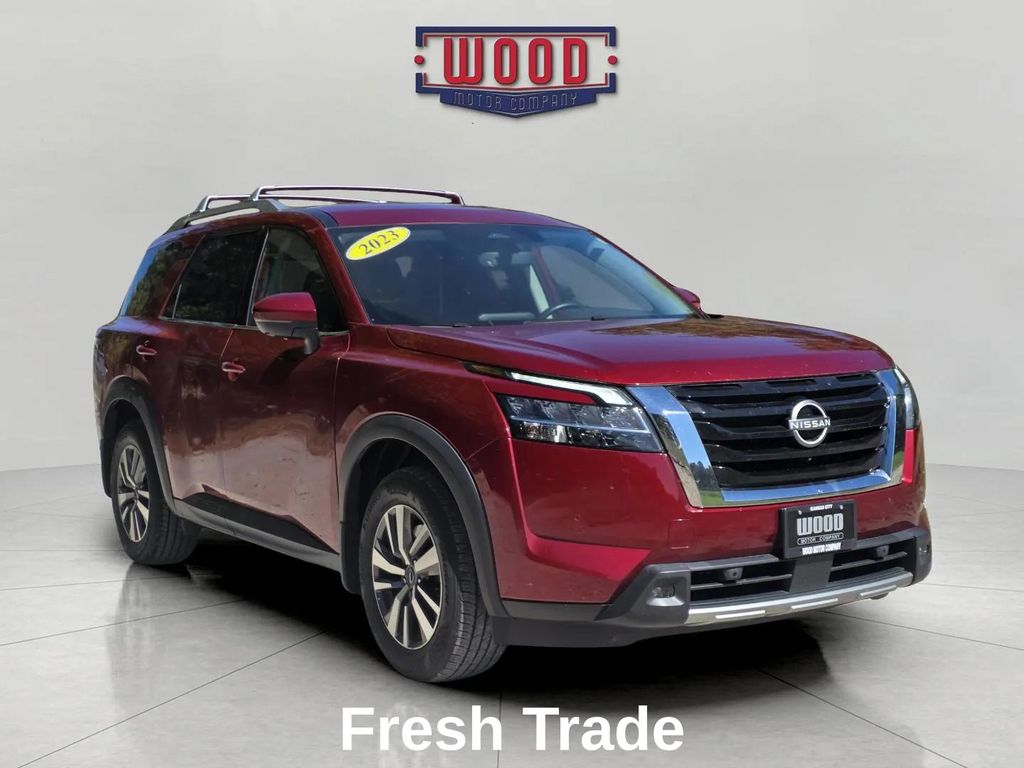 Red (Scarlet Ember Tintcoat) 2023 Nissan Pathfinder SUV / Crossover All-Wheel Drive 9-Speed Automatic