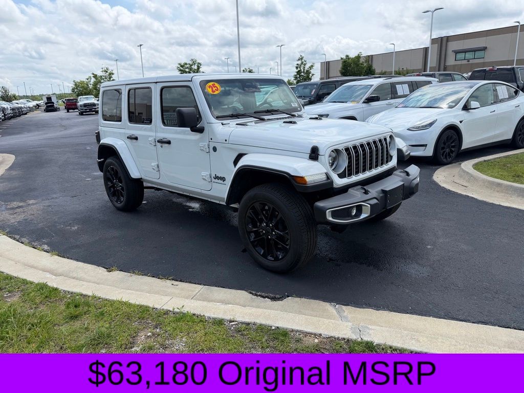 Bright White Clearcoat 2025 Jeep Wrangler 4xe Sahara 4WD SUV / Crossover Four-Wheel Drive 8-Speed Automatic