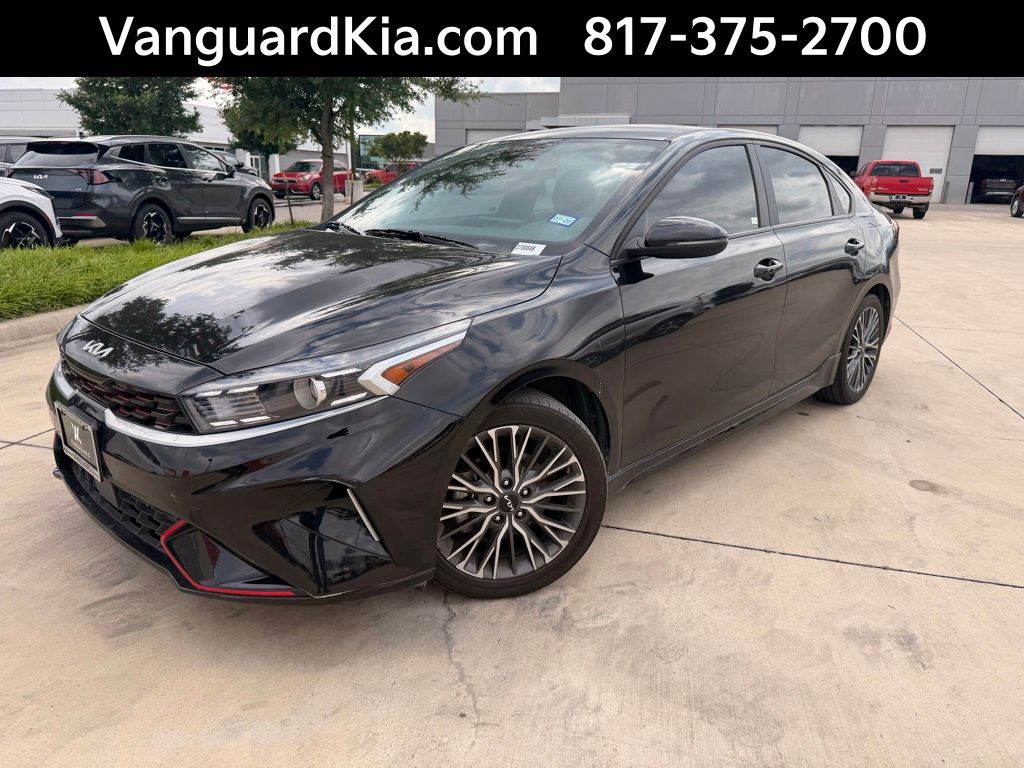 Aurora Black Pearl 2023 Kia Forte GT-Line FWD Sedan Front-Wheel Drive Continuously Variable Transmission