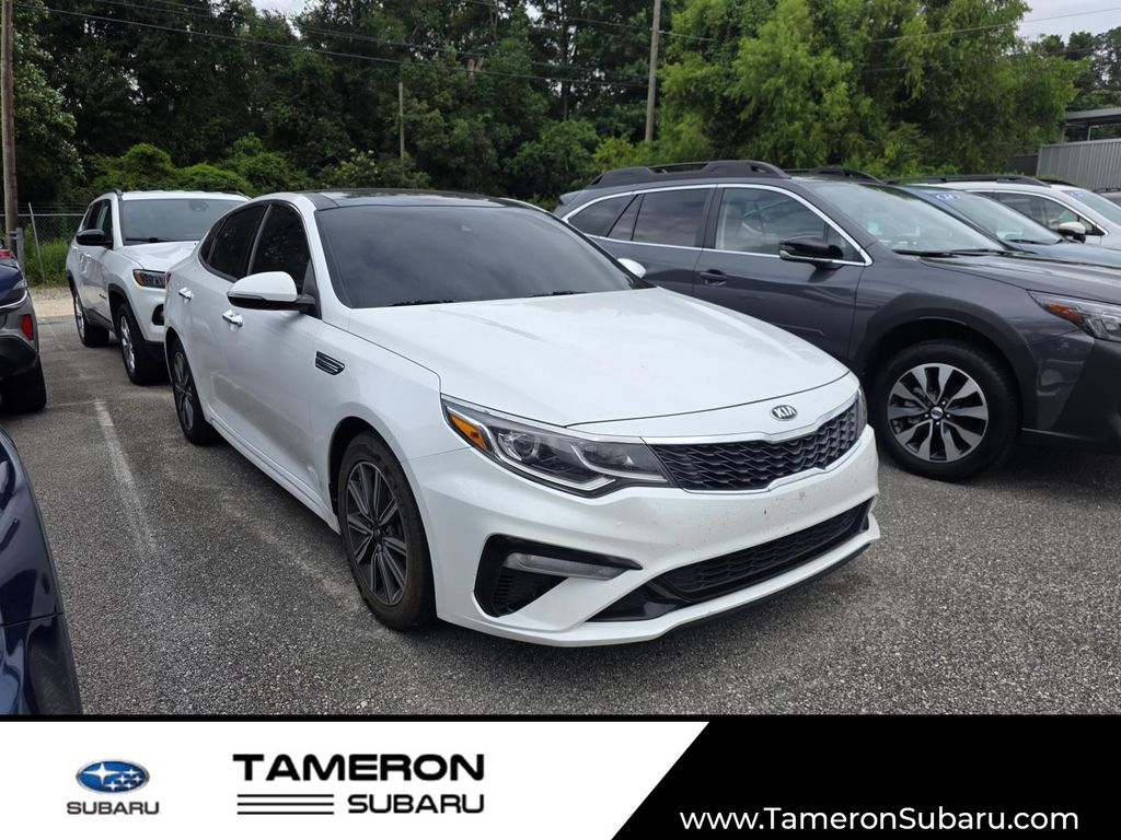 Snow White Pearl 2019 Kia Optima Sedan Front-Wheel Drive 6-Speed Automatic