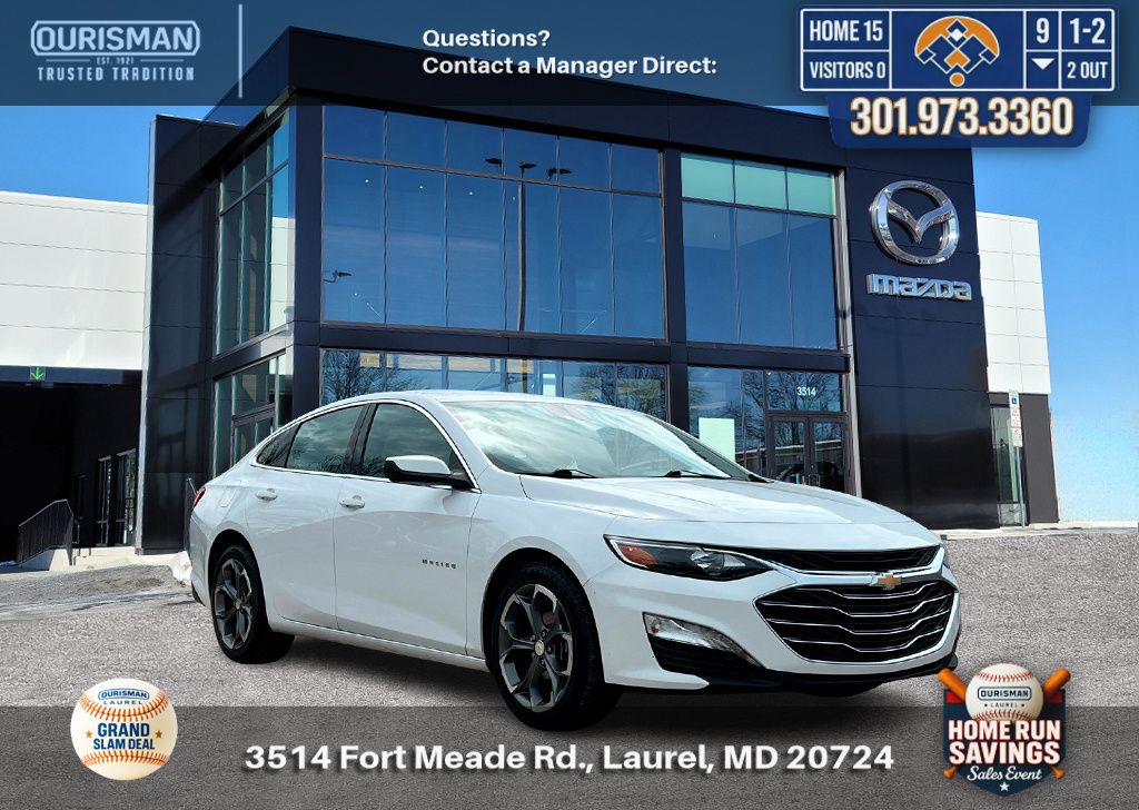 Summit White 2024 Chevrolet Malibu LT with 1LT FWD Sedan Front-Wheel Drive Continuously Variable Transmission