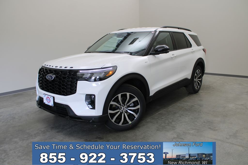 Star White Metallic Tri-Coat 2026 Ford Explorer SUV / Crossover All-Wheel Drive Automatic