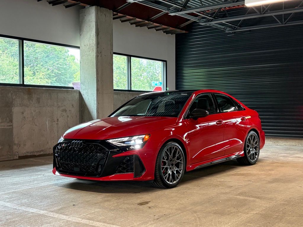 Progressive Red Metallic 2026 Audi RS 3 Sedan All-Wheel Drive 7-Speed Automatic