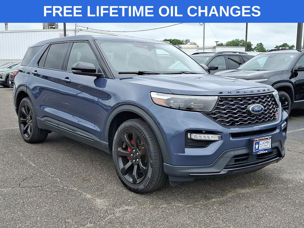 Blue Metallic 2021 Ford Explorer SUV / Crossover All-Wheel Drive Automatic