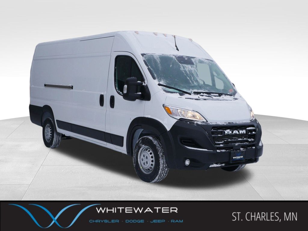 Bright White Clearcoat 2026 RAM ProMaster 3500 Tradesman 159 High Roof Extended Cargo Van FWD Van Front-Wheel Drive 9-Speed Automatic
