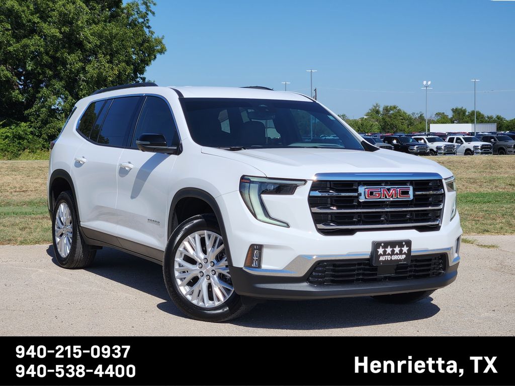 Summit White 2025 GMC Acadia SUV / Crossover Front-Wheel Drive 8-Speed Automatic