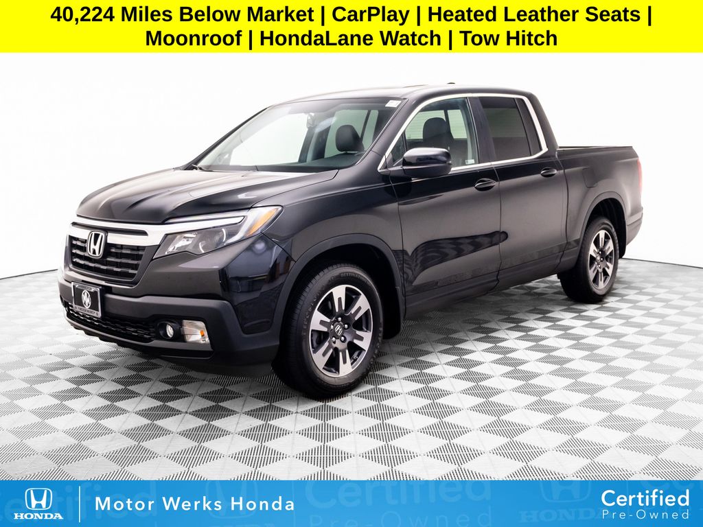 Crystal Black Pearl 2019 Honda Ridgeline Pickup Truck All-Wheel Drive 6-Speed Automatic