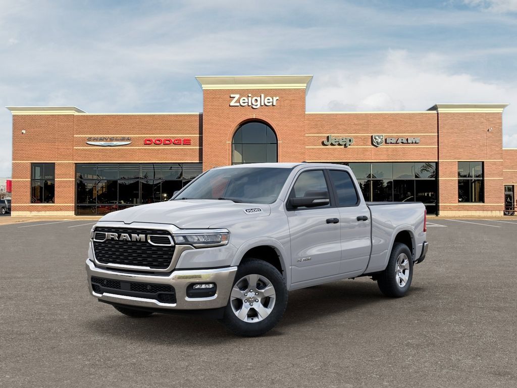 Bright White Clearcoat 2026 RAM 1500 Big Horn Quad Cab 4WD Pickup Truck Four-Wheel Drive 8-Speed Automatic