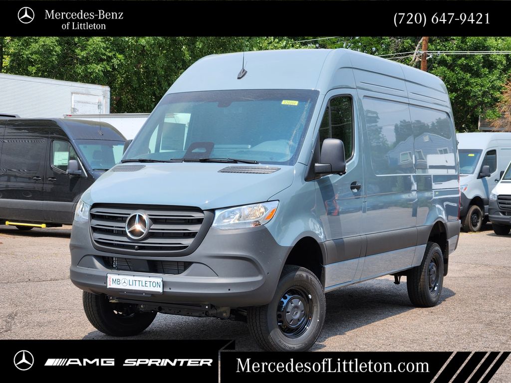 Blue Gray 2026 Mercedes-Benz Sprinter Cargo Van All-Wheel Drive 9-Speed Automatic