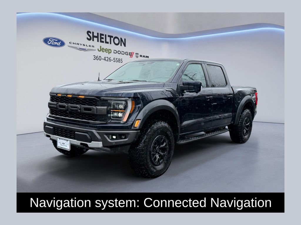 Blue Metallic 2023 Ford F-150 Raptor SuperCrew 4WD Pickup Truck Four-Wheel Drive Automatic