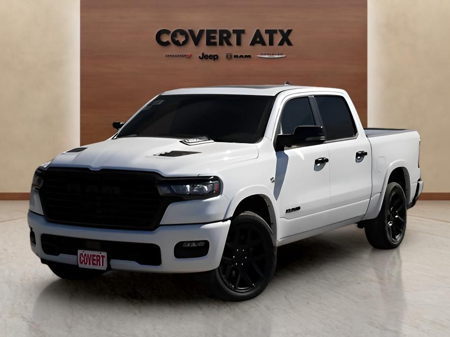 Bright White Clearcoat 2026 RAM 1500 Laramie Crew Cab 4WD Pickup Truck Four-Wheel Drive 8-Speed Automatic