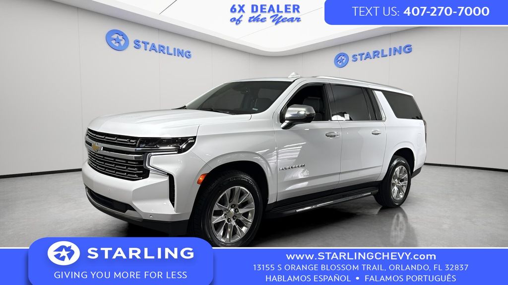 Summit White 2023 Chevrolet Suburban Premier 4WD SUV / Crossover Four-Wheel Drive