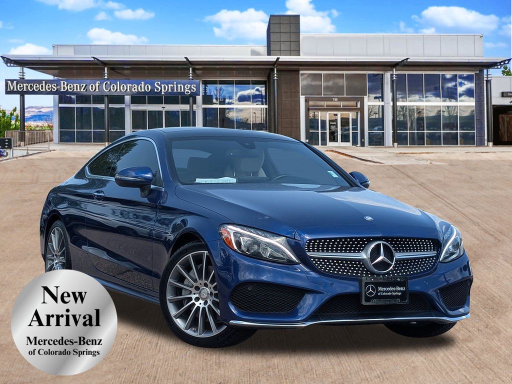 Brilliant Blue Metallic 2017 Mercedes-Benz C-Class Coupe Rear-Wheel Drive 7-Speed Automatic