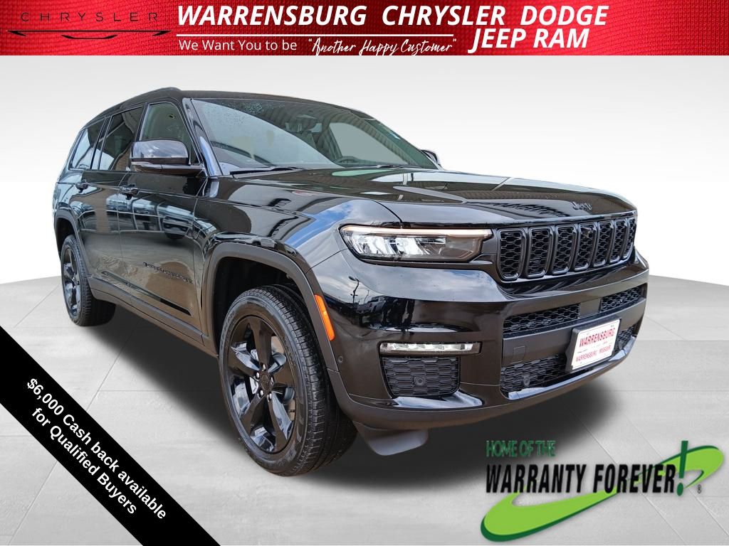 Diamond Black Crystal Pearlcoat 2025 Jeep Grand Cherokee L Limited 4WD SUV / Crossover Four-Wheel Drive 8-Speed Automatic