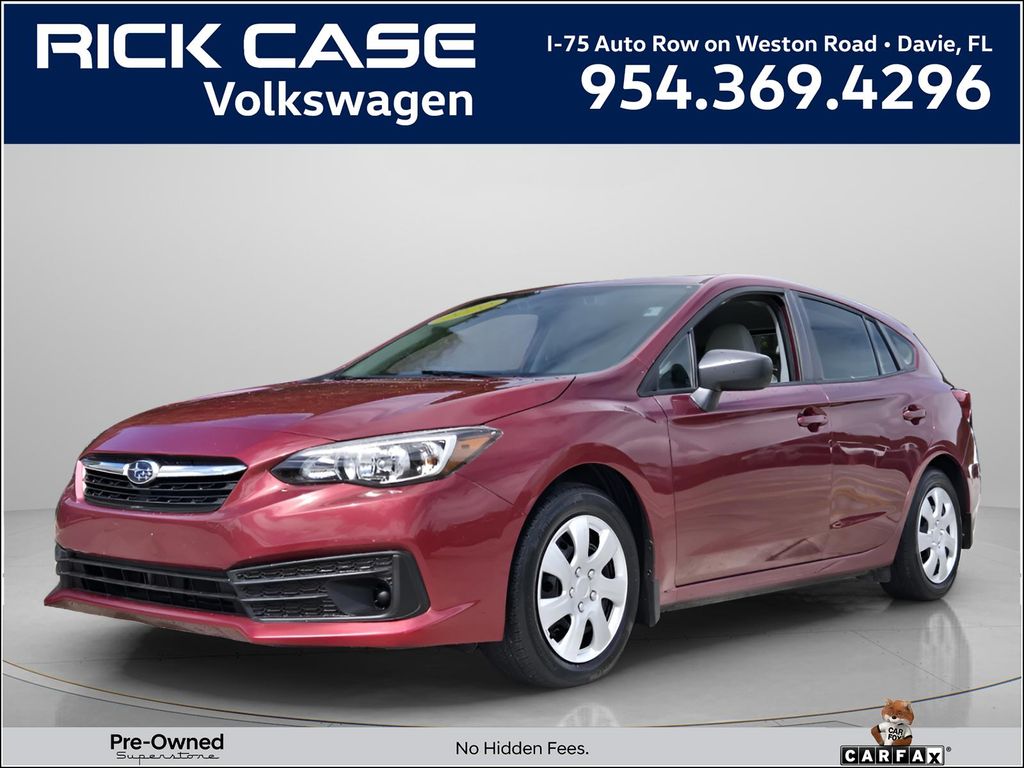 Crimson Red Pearl 2020 Subaru Impreza 2.0i Hatchback AWD Hatchback All-Wheel Drive Continuously Variable Transmission