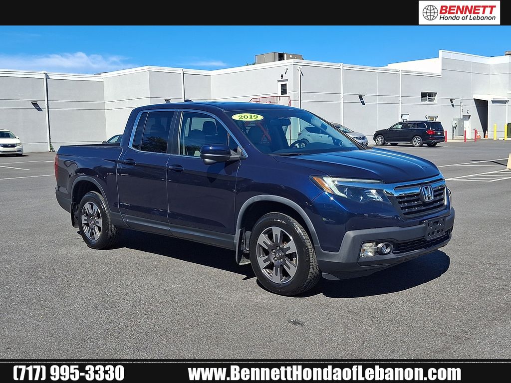 Blue 2019 Honda Ridgeline Pickup Truck All-Wheel Drive 6-Speed Automatic