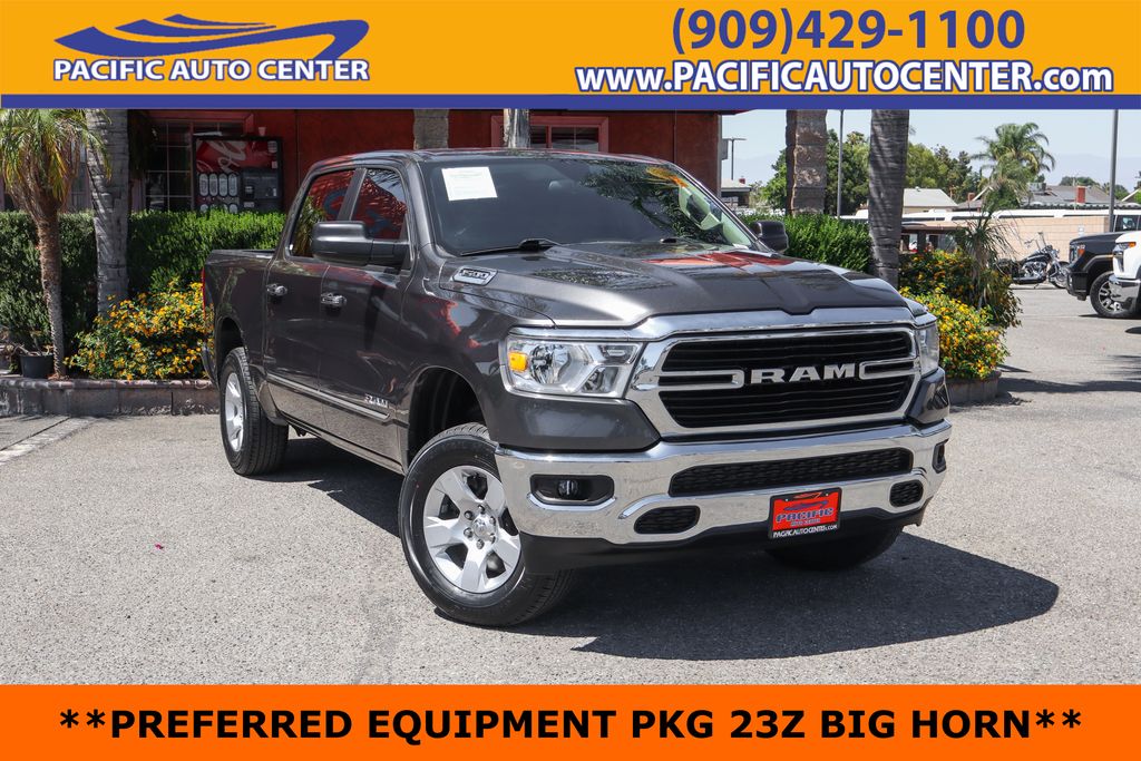 Gray (Granite Crystal Metallic Clearcoat) 2019 RAM 1500 Pickup Truck Four-Wheel Drive 8-Speed Automatic
