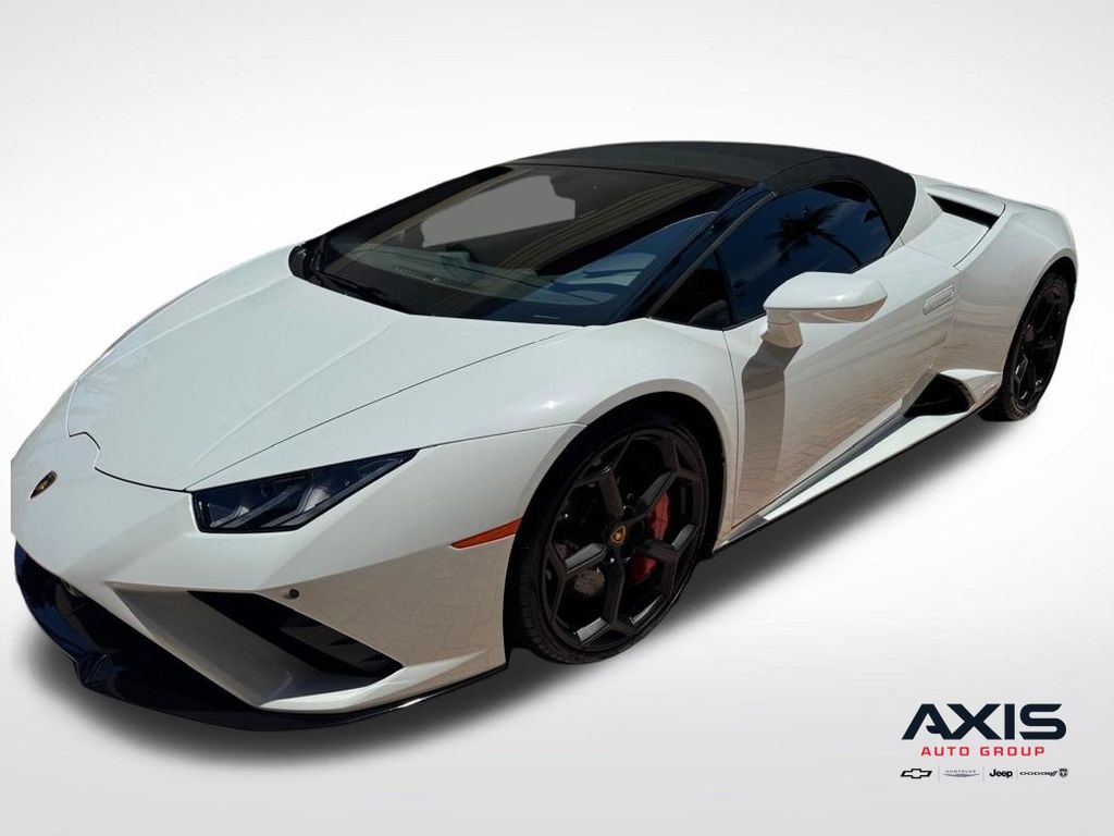 White 2023 Lamborghini Huracan LP 610-2 EVO Spyder RWD Convertible Rear-Wheel Drive 7-Speed Manual