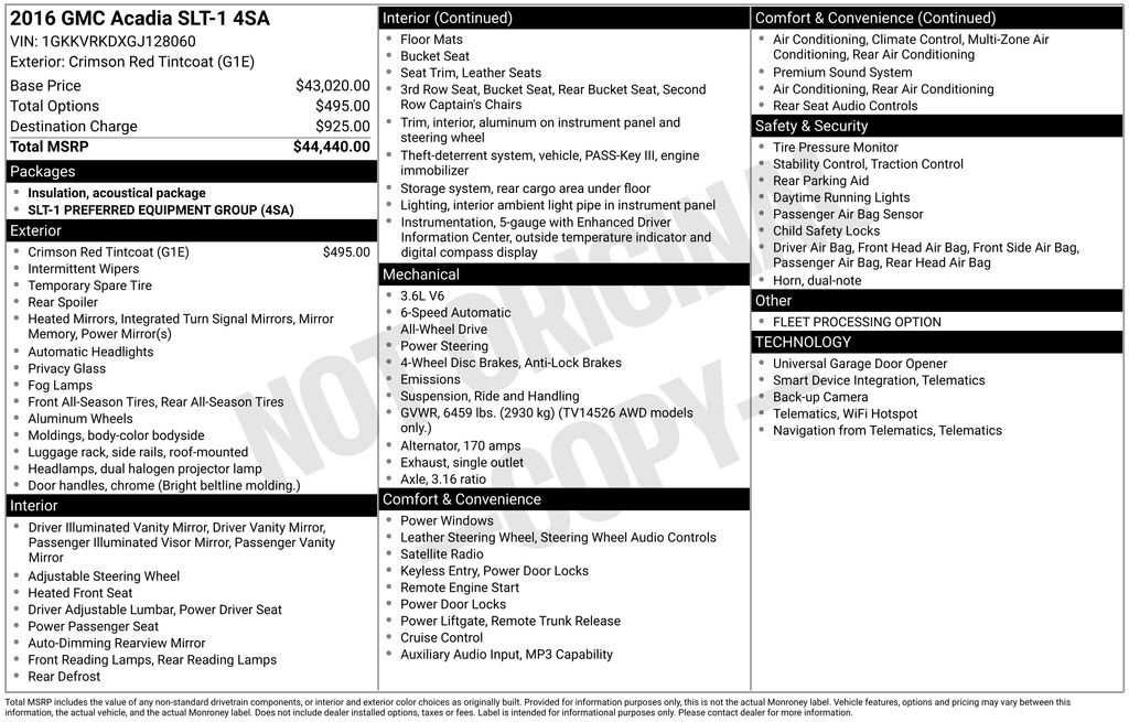 Used 2016 Red GMC SLT-1 image 3