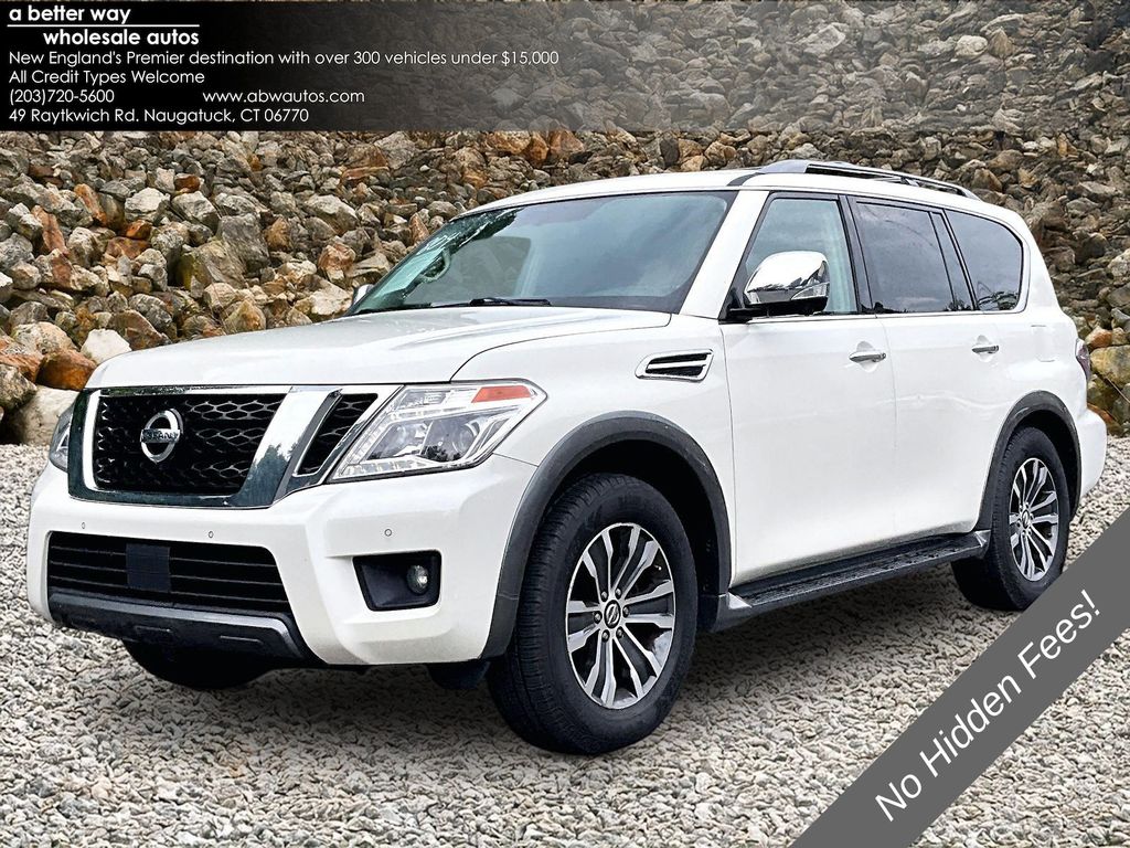 Pearl White Tricoat 2019 Nissan Armada SUV / Crossover Four-Wheel Drive 7-Speed Automatic