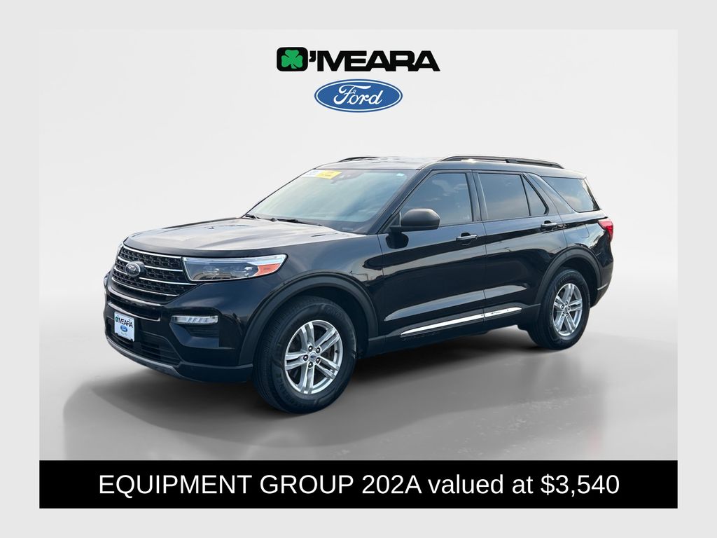 Agate Black Metallic 2021 Ford Explorer SUV / Crossover All-Wheel Drive Automatic