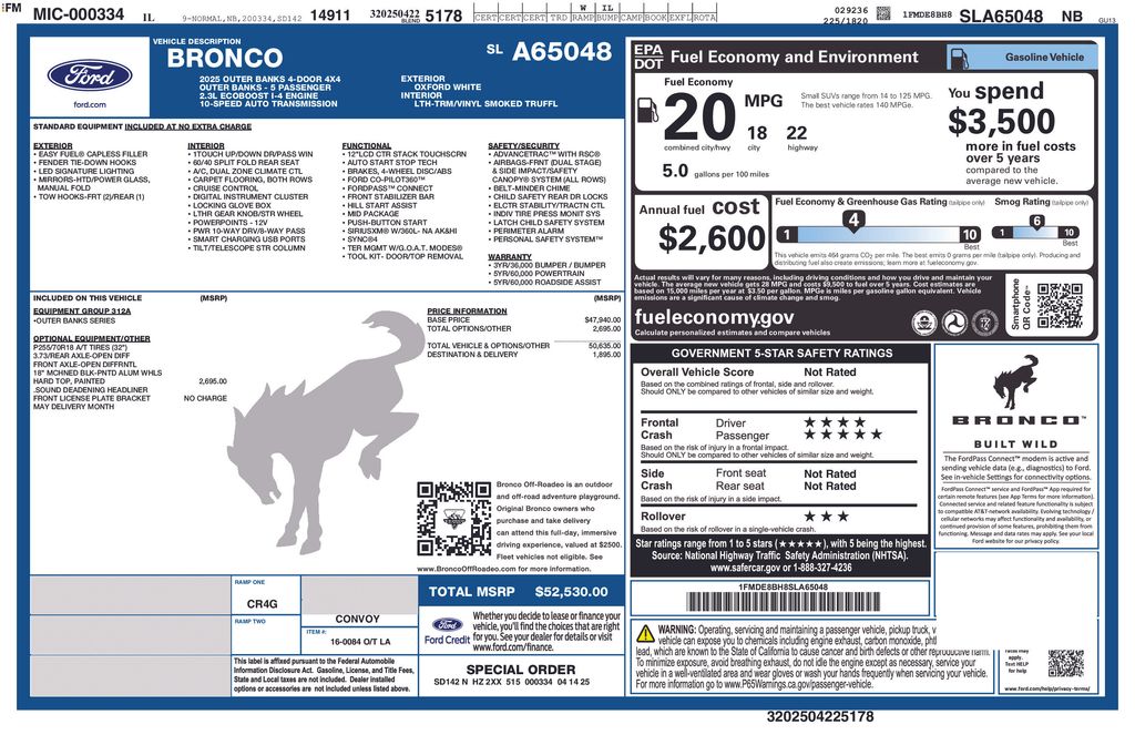 2025 Ford Bronco Outer Banks