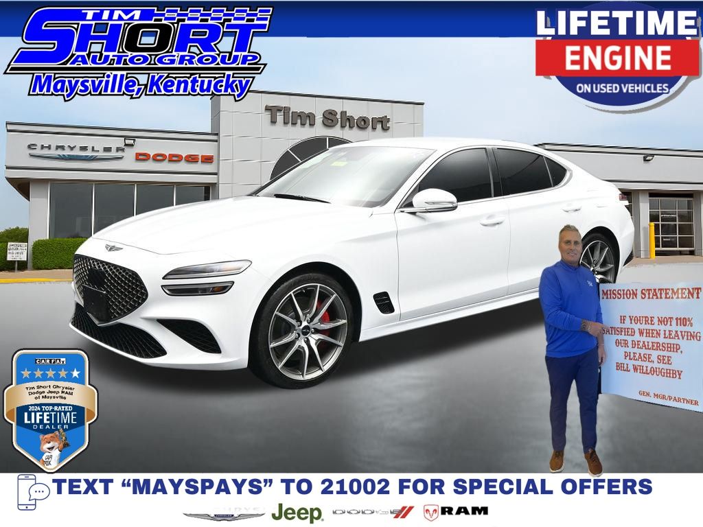 Alta White 2025 Genesis G70 2.5T Standard RWD Sedan Rear-Wheel Drive 8-Speed Automatic