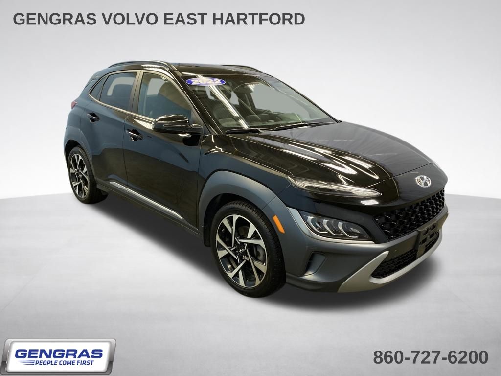 Ultra Black Pearl 2022 Hyundai Kona Limited AWD SUV / Crossover All-Wheel Drive 7-Speed Automatic