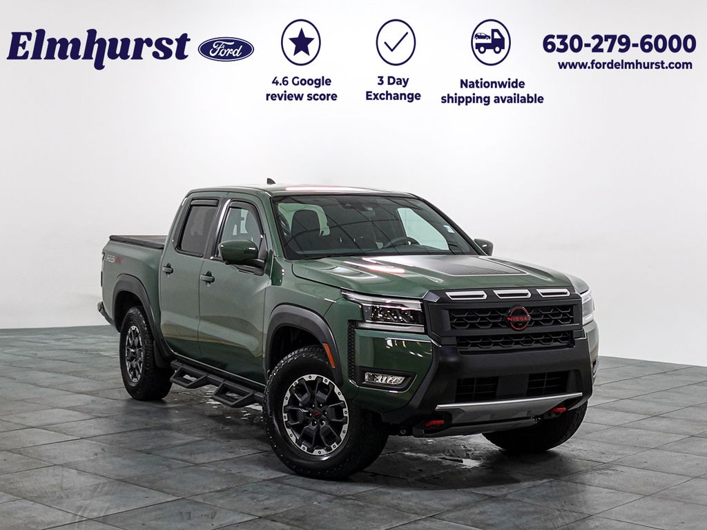 Green Metallic 2025 Nissan Frontier PRO-4X Crew Cab 4WD Pickup Truck Four-Wheel Drive 9-Speed Automatic Overdrive