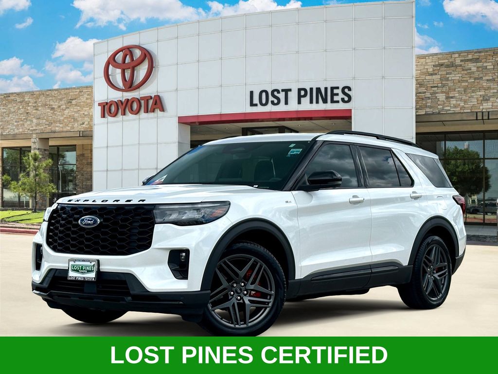 Star White Metallic Tri-Coat 2025 Ford Explorer SUV / Crossover Rear-Wheel Drive Automatic