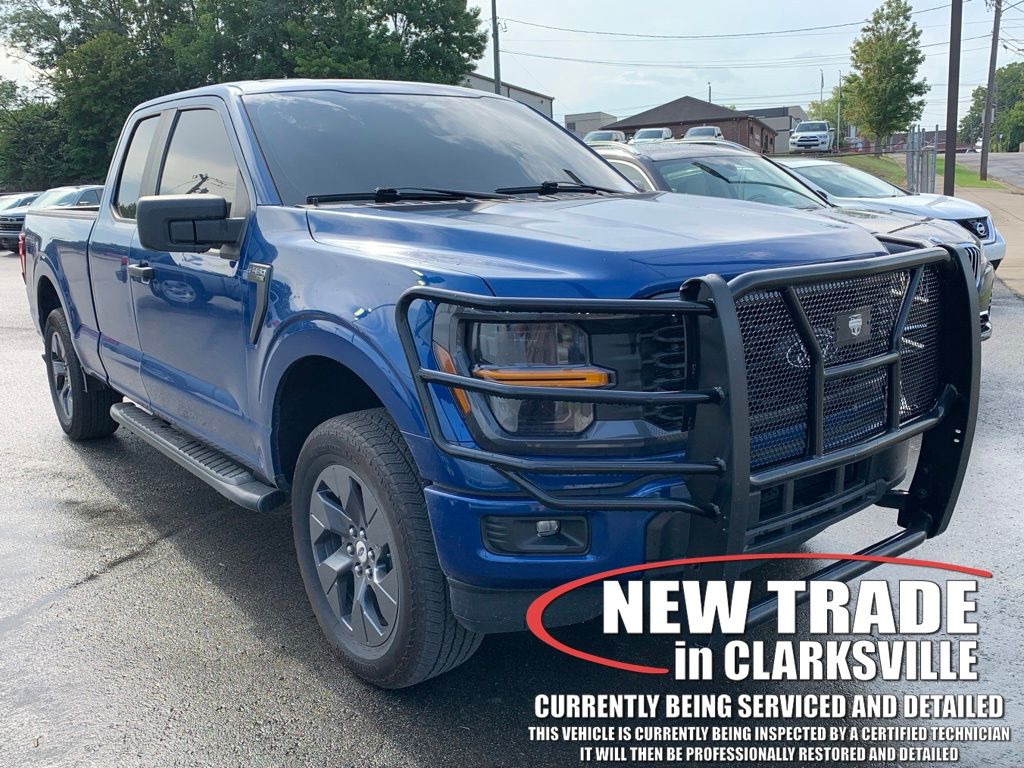 Blue Metallic 2024 Ford F-150 Pickup Truck Four-Wheel Drive Automatic