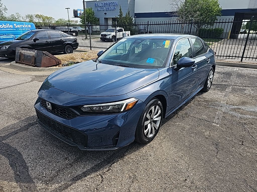 Blue Lagoon Pearl 2025 Honda Civic LX FWD Sedan Front-Wheel Drive Continuously Variable Transmission