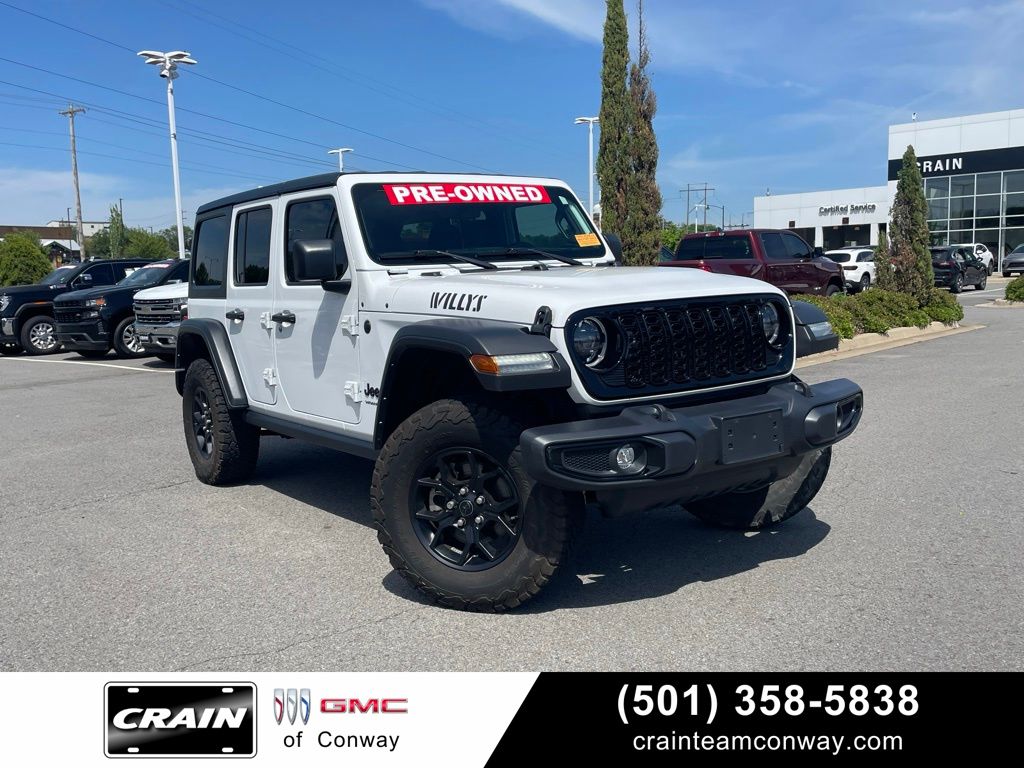 Bright White Clearcoat 2024 Jeep Wrangler SUV / Crossover Four-Wheel Drive 8-Speed Automatic
