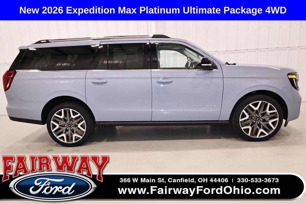 Glacier Gray Metallic Tri-Coat 2026 Ford Expedition MAX Platinum 4WD SUV / Crossover Four-Wheel Drive Automatic