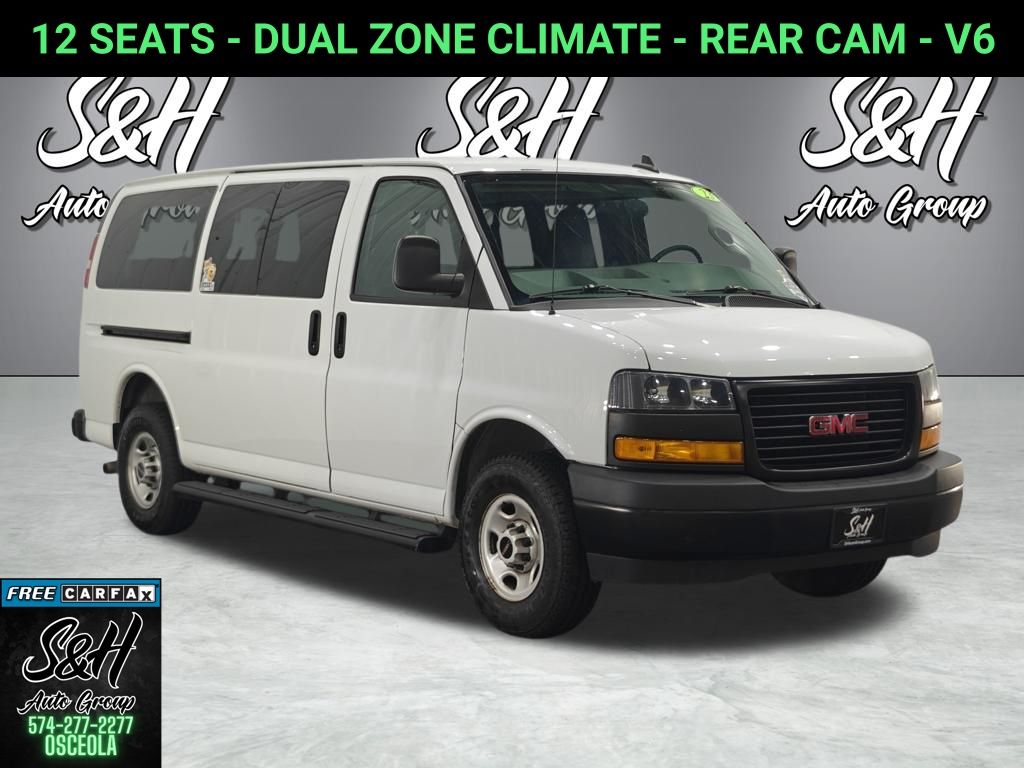 Summit White 2023 GMC Savana Van Rear-Wheel Drive 8-Speed Automatic Overdrive