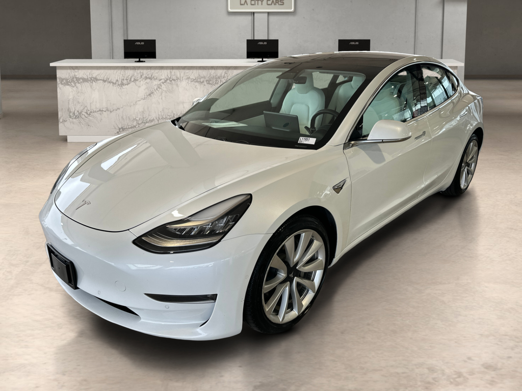 White 2019 Tesla Model 3 1-Speed Automatic