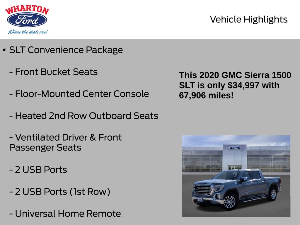 2020 GMC Sierra 1500 SLT Gray at Wharton Chevrolet GMC