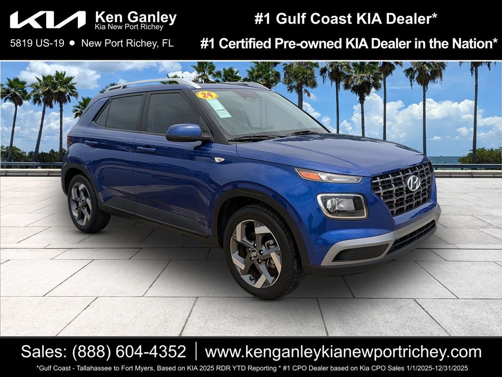 Intense Blue 2024 Hyundai Venue SUV / Crossover Front-Wheel Drive Continuously Variable Transmission