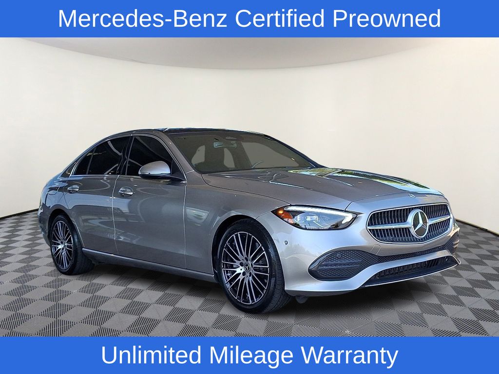 Mojave Silver Metallic 2024 Mercedes-Benz C-Class Sedan All-Wheel Drive 9-Speed Automatic