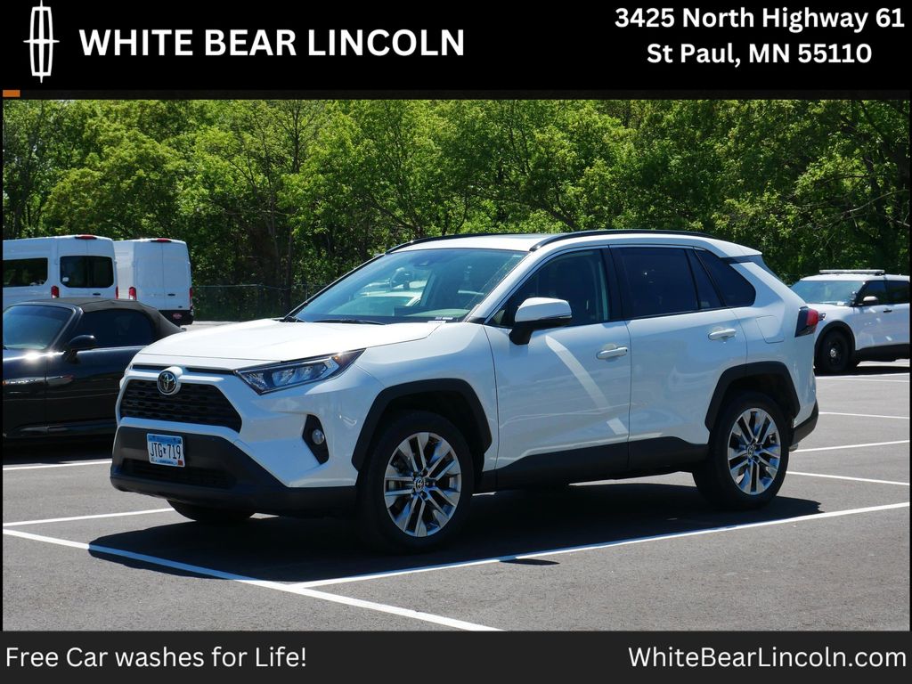 White (Blizzard Pearl) 2021 Toyota RAV4 XLE Premium AWD SUV / Crossover All-Wheel Drive 8-Speed Automatic