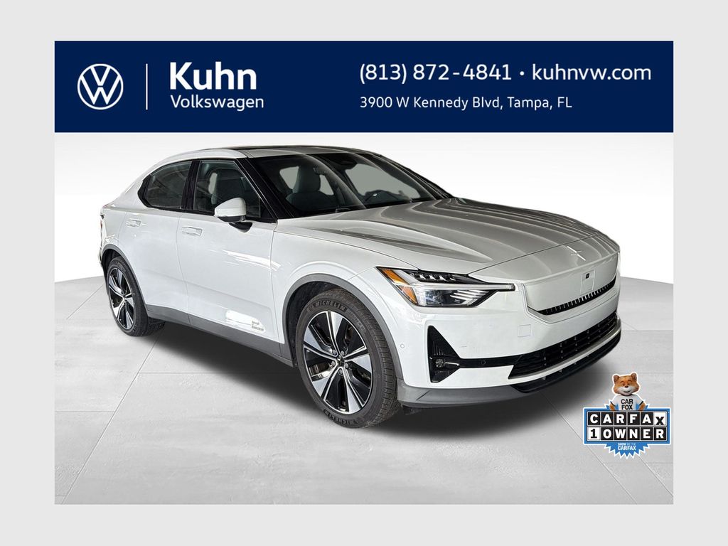 White (Snow Metallic) 2024 Polestar 2 Sedan All-Wheel Drive 1-Speed Automatic