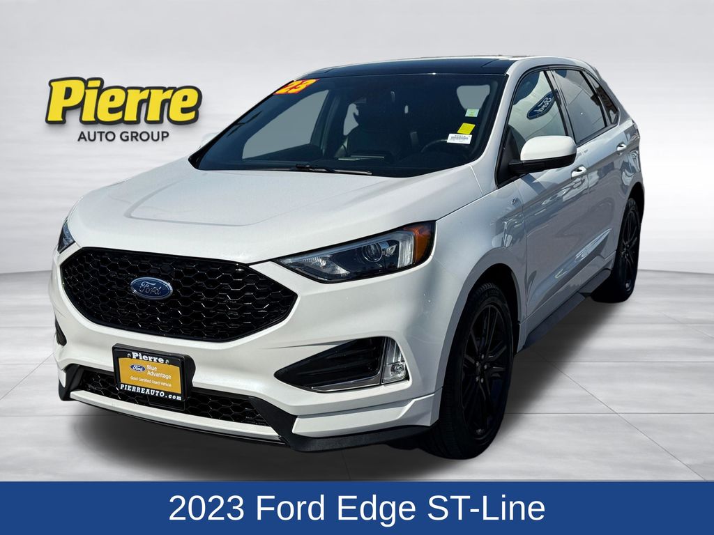 White Metallic 2023 Ford Edge SUV / Crossover All-Wheel Drive 8-Speed Automatic