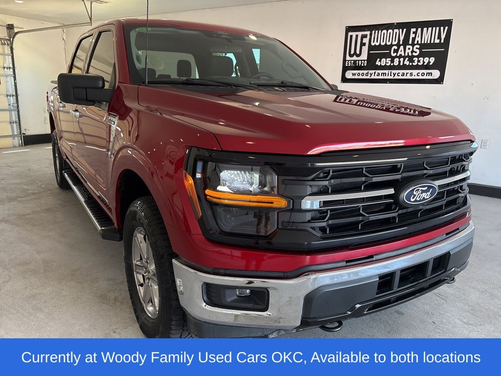 Red Metallic 2025 Ford F-150 XLT SuperCrew 4WD Pickup Truck Four-Wheel Drive Automatic