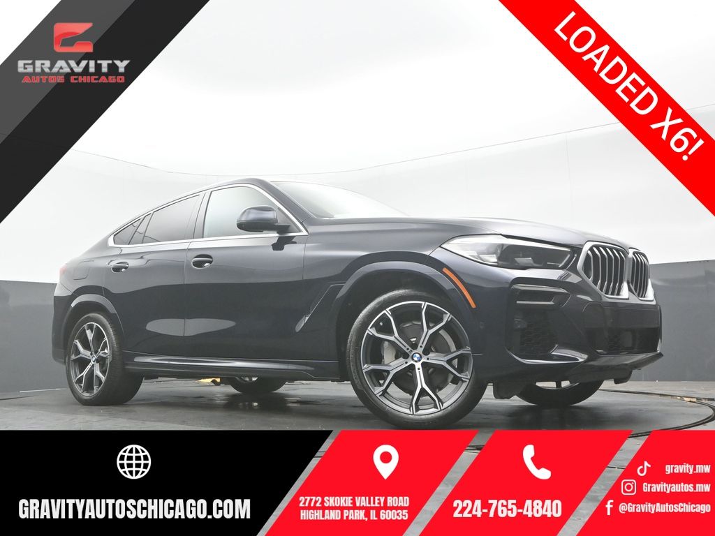 Carbon Black Metallic 2022 BMW X6 SUV / Crossover All-Wheel Drive 8-Speed Automatic