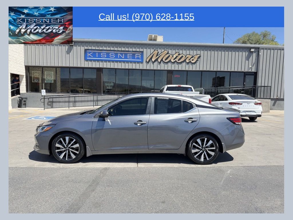 Gray (Gun Metallic) 2021 Nissan Sentra SV FWD Sedan Front-Wheel Drive Continuously Variable Transmission