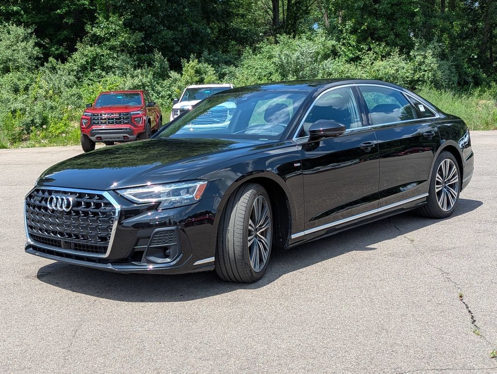 Mythos Black Metallic 2023 Audi A8 Sedan All-Wheel Drive 8-Speed Automatic