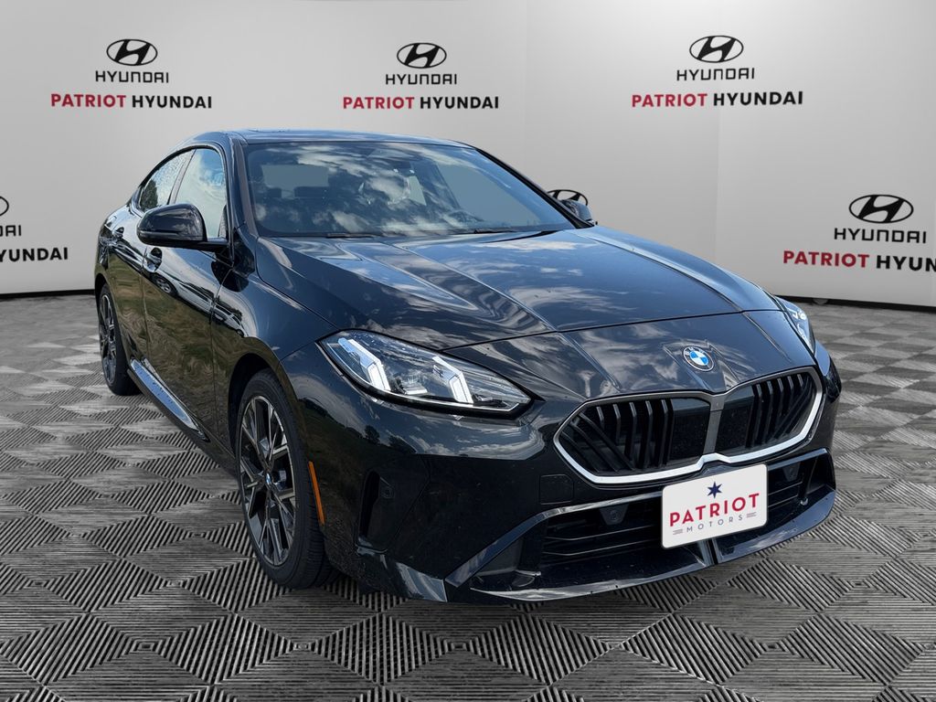 Black Sapphire Metallic 2025 BMW 2 Series Sedan All-Wheel Drive 7-Speed Automatic